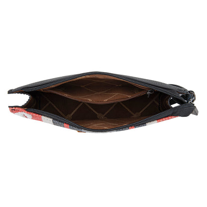 WG275-181  Wrangler Sherpa Aztec Canvas  Clutch - Black