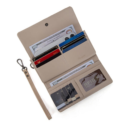 WG218-W068  Wrangler Aztec Embroidered  Wallet/Wristlet -Tan