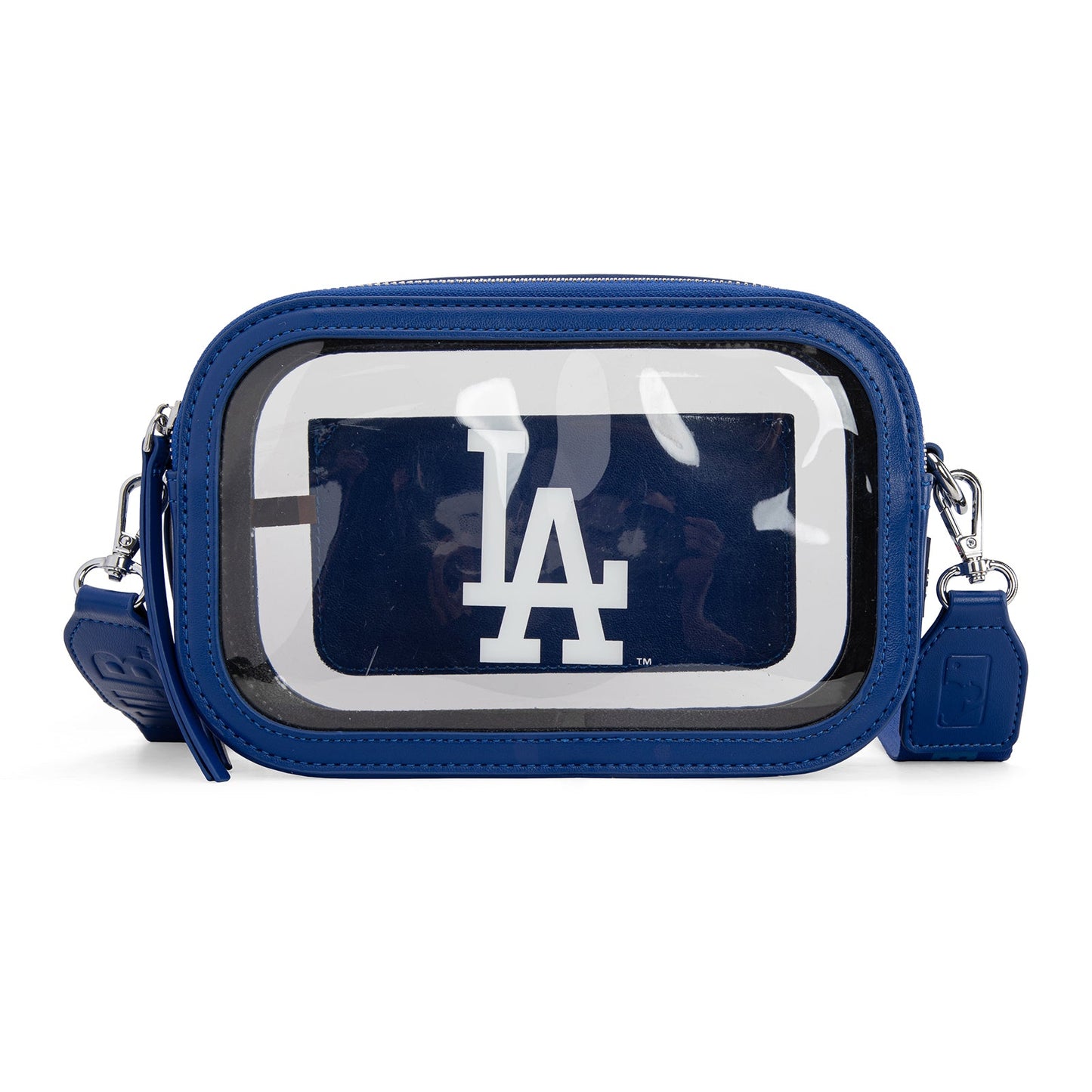 MLB-LA109  MLB Los Angeles Dodgers Team  Clear Crossbody Bag/Stadium Bag -Blue