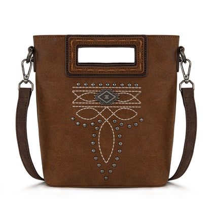 MW1325-8360  Montana West Cut-Out Embroidered Top Handle Crossbody