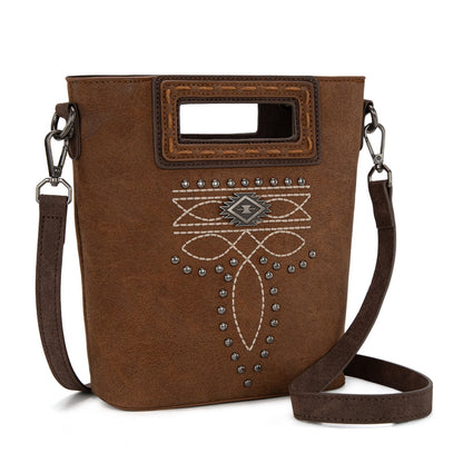 MW1325-8360  Montana West Cut-Out Embroidered Top Handle Crossbody