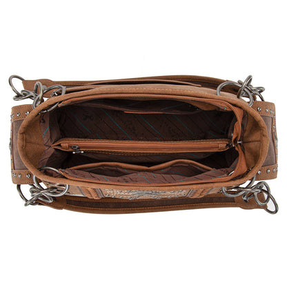 MW1325G-8085  Montana West Cut-Out Embroidered Concealed Carry Satchel