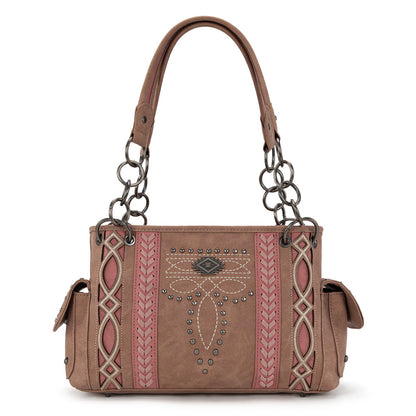 MW1325G-8085  Montana West Cut-Out Embroidered Concealed Carry Satchel