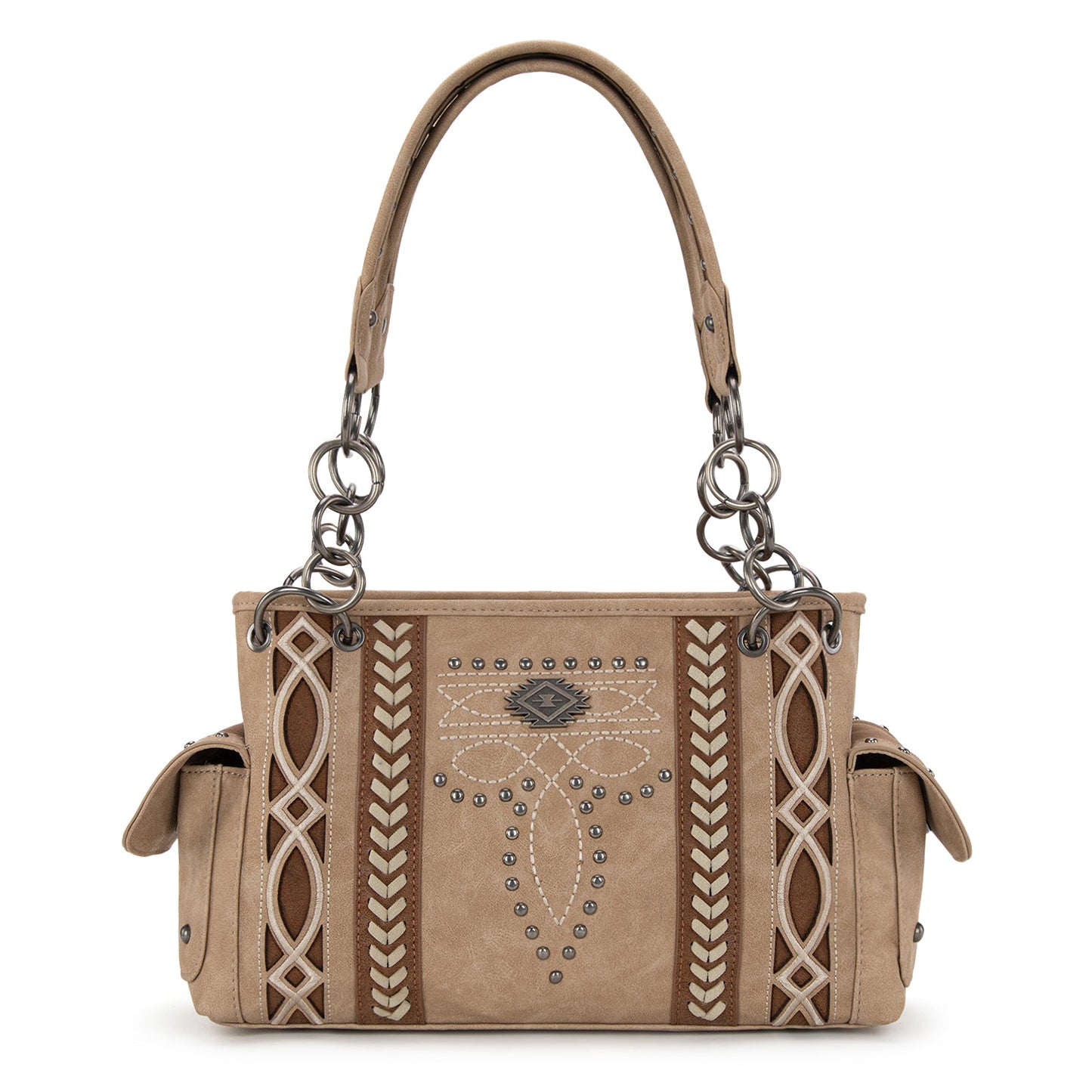 MW1325G-8085  Montana West Cut-Out Embroidered Concealed Carry Satchel