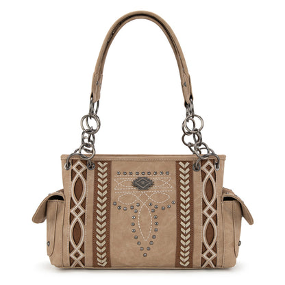 MW1325G-8085  Montana West Cut-Out Embroidered Concealed Carry Satchel