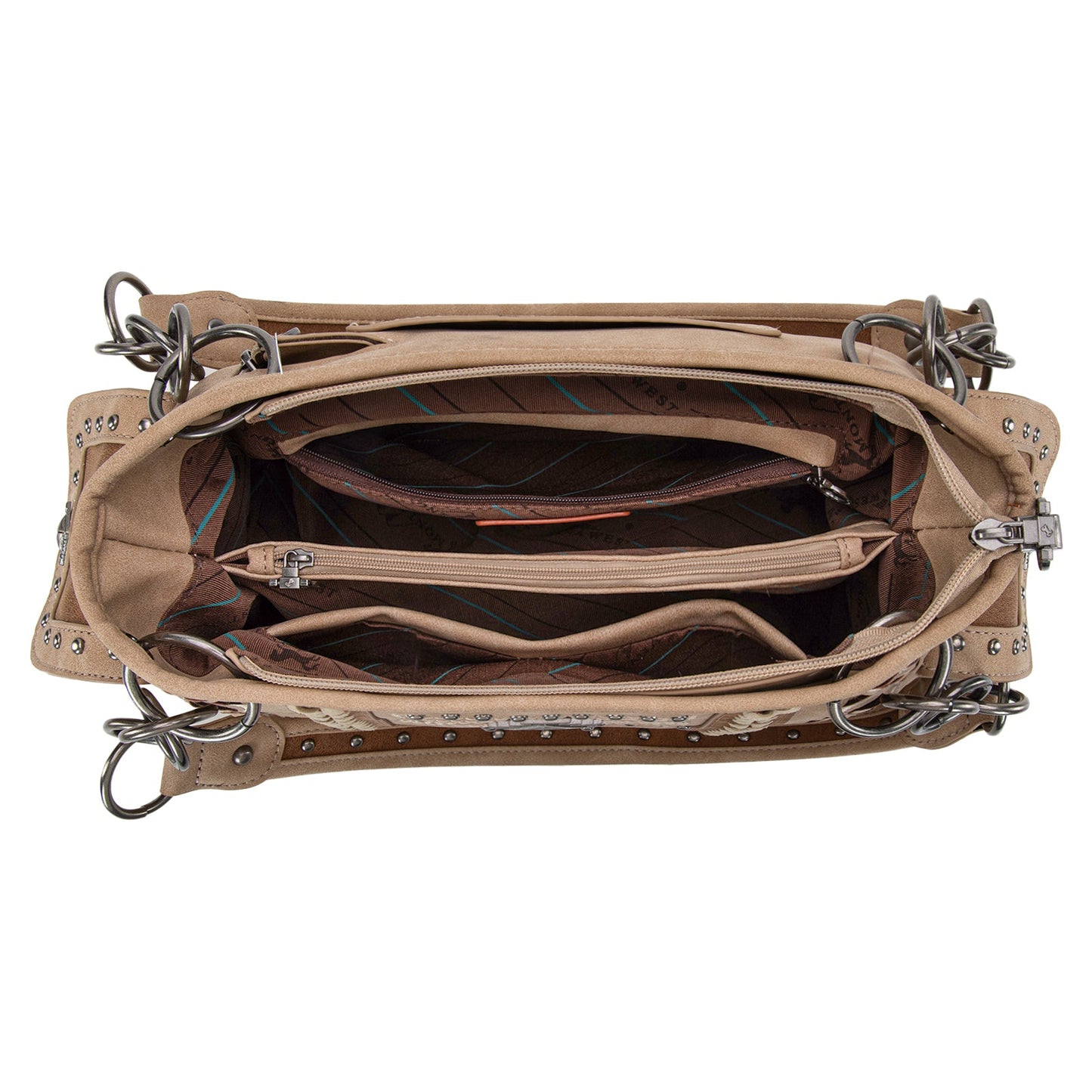 MW1325G-8085  Montana West Cut-Out Embroidered Concealed Carry Satchel