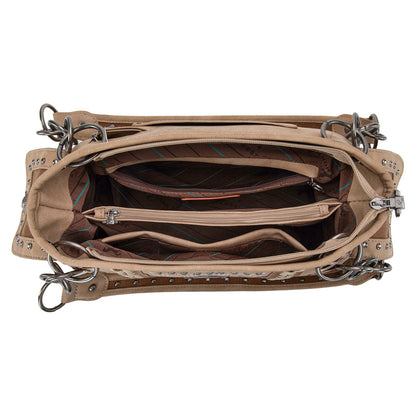 MW1325G-8085  Montana West Cut-Out Embroidered Concealed Carry Satchel