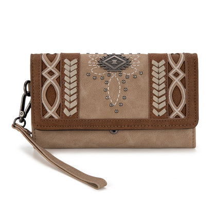 MW1325-W018 Montana West Cut-Out Embroidered Collection Wallet