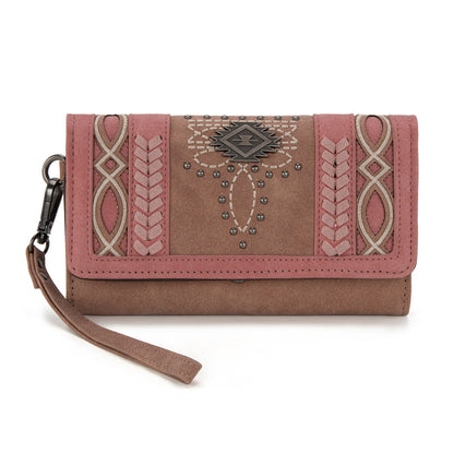 MW1325-W018 Montana West Cut-Out Embroidered Collection Wallet
