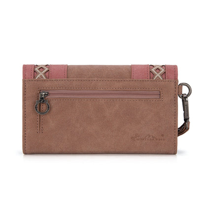MW1325-W018 Montana West Cut-Out Embroidered Collection Wallet