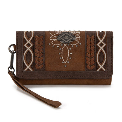 MW1325-W018 Montana West Cut-Out Embroidered Collection Wallet