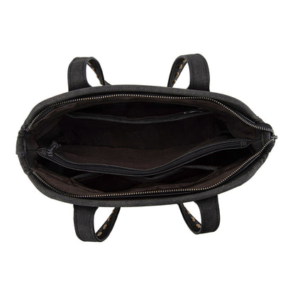TR199G-8260  Trinity Ranch Genuine Hair-On Cowhide Tooled Concealed Carry Tote