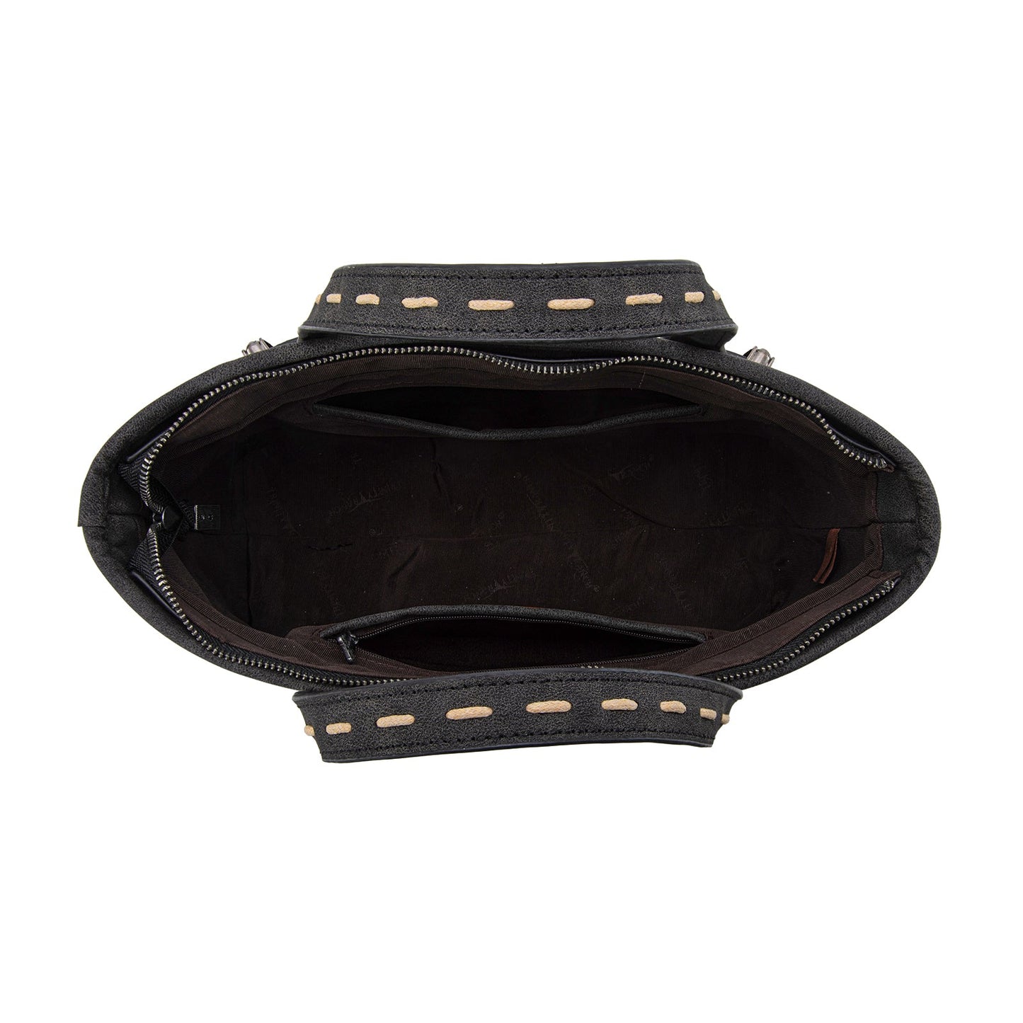 TR199-8122  Trinity Ranch Genuine Hair-On Cowhide Tooled Tote/Crossbody
