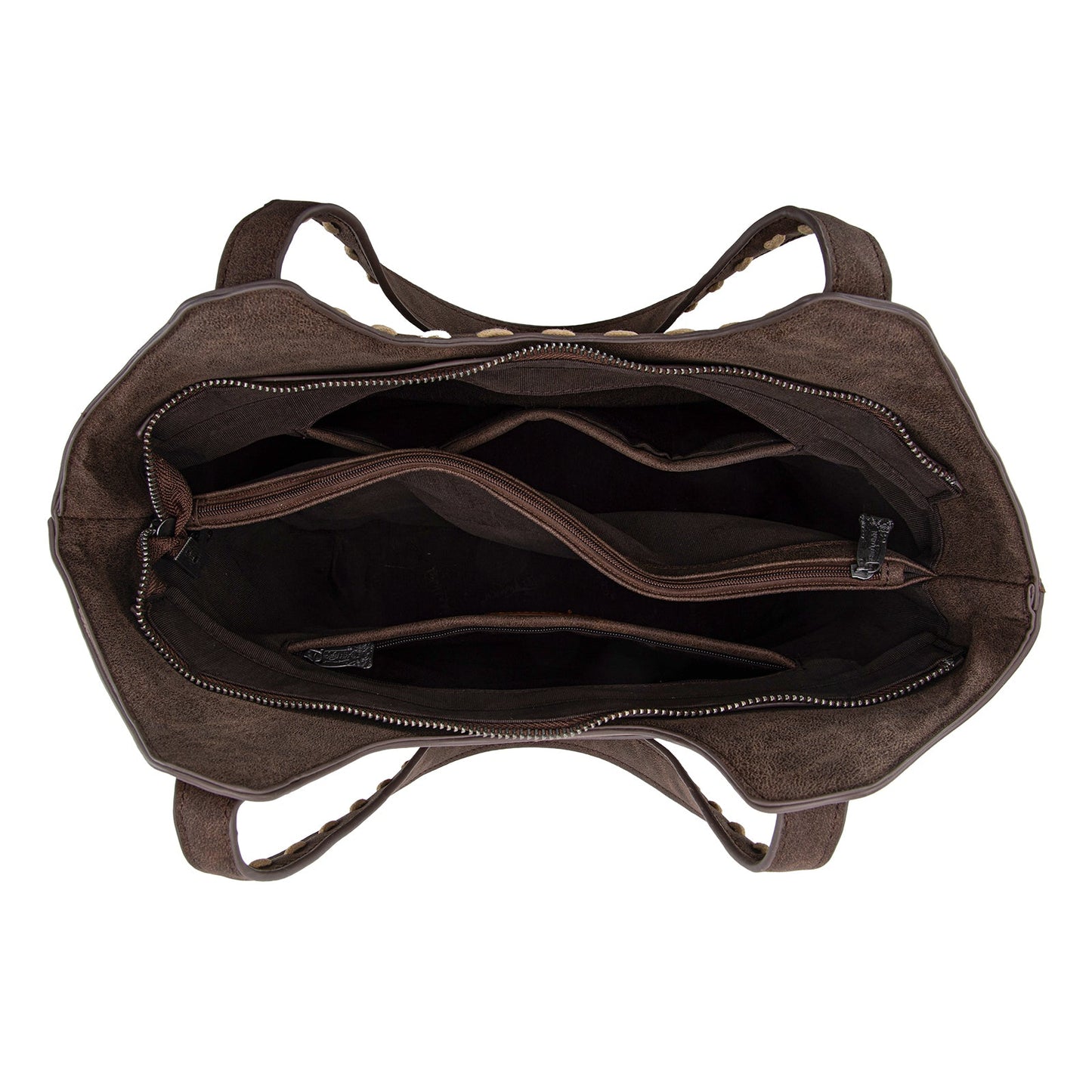 TR199G-8250  Trinity Ranch Genuine Hair-On Cowhide Tooled Concealed Carry Tote