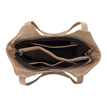 TR199G-8250  Trinity Ranch Genuine Hair-On Cowhide Tooled Concealed Carry Tote