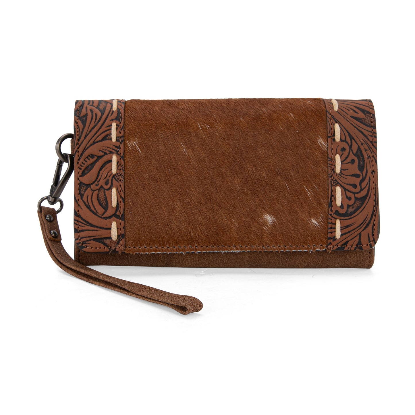 TR199-W018  Trinity Ranch Hair-On Cowhide Toole Collection Wallet