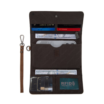 TR199-W018  Trinity Ranch Hair-On Cowhide Toole Collection Wallet