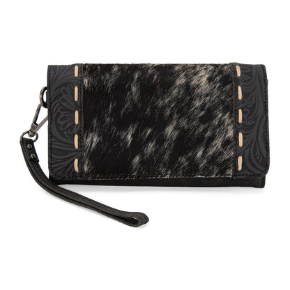 TR199-W018  Trinity Ranch Hair-On Cowhide Toole Collection Wallet