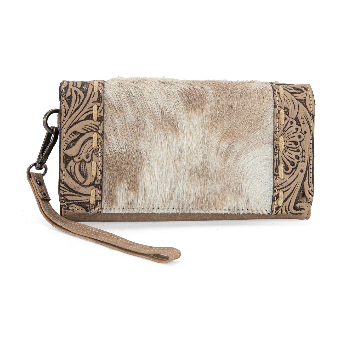 TR199-W018  Trinity Ranch Hair-On Cowhide Toole Collection Wallet