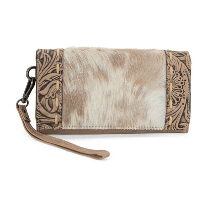 TR199-W018  Trinity Ranch Hair-On Cowhide Toole Collection Wallet