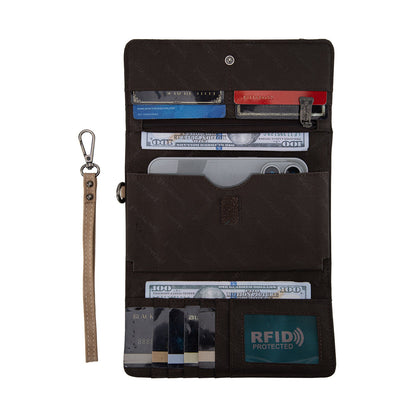 TR199-W018  Trinity Ranch Hair-On Cowhide Toole Collection Wallet