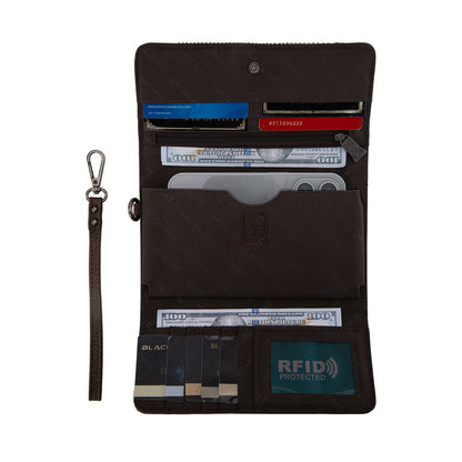 TR199-W018  Trinity Ranch Hair-On Cowhide Toole Collection Wallet