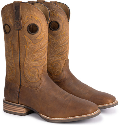Palitutu SAMUEL Men's Western Cowboy Boots - Full Grain Leather, Square Toe PLT103609