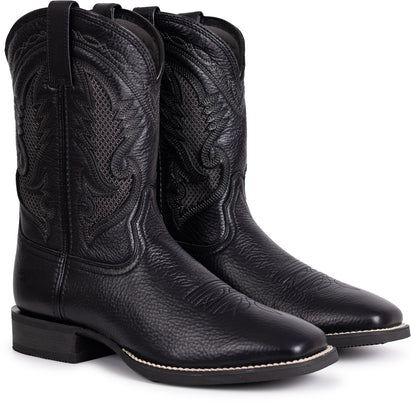 Palitutu WILLIE Men's Western Cowboy Boots - Full Grain Leather, Square Toe PLT103612
