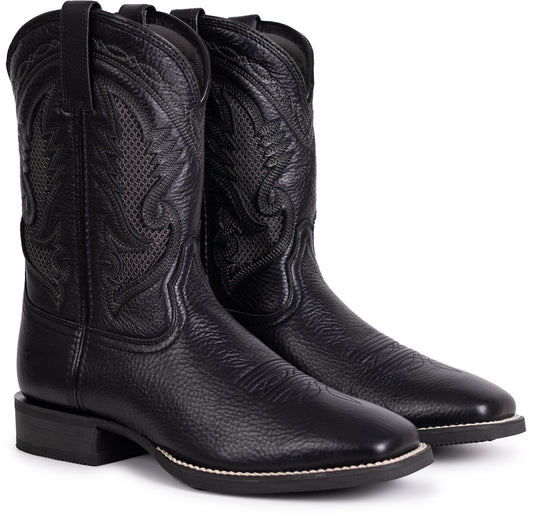 Palitutu WILLIE Men's Western Cowboy Boots - Full Grain Leather, Square Toe PLT103612