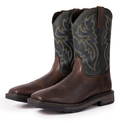 Palitutu GLENN Men's Work Boots - Full Grain Leather, Square Toe PLT403602