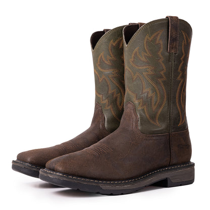 Palitutu VINCE Men's Work Boots - Full Grain Leather, Square Toe PLT403604
