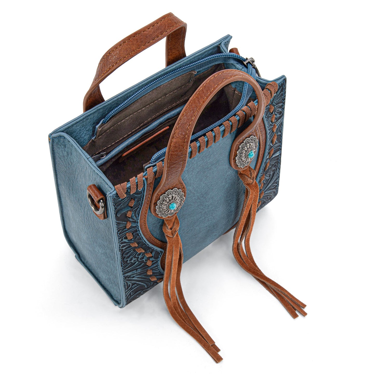 TR192-1605  Trinity Ranch Concho Collection Mini Tote/Crossbody