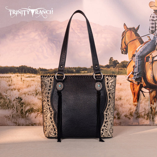 TR192G-8317  Trinity Ranch Concho Collection Concealed Carry Tote