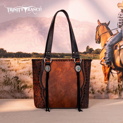 TR192G-8317  Trinity Ranch Concho Collection Concealed Carry Tote