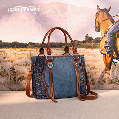 TR192G-8322  Trinity Ranch Concho Collection Tote/Crossbody