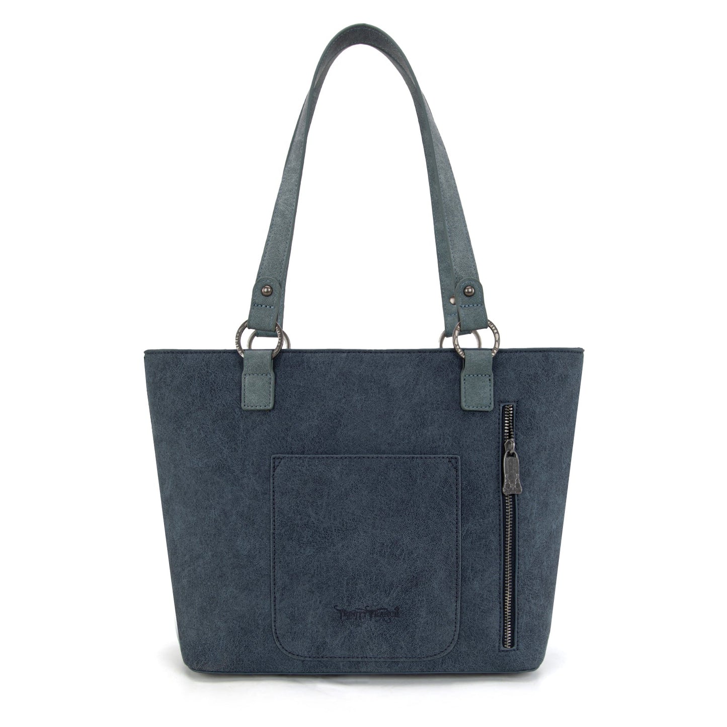 TR196G-8317  Trinity Ranch  Aztec Tooled Fringe Concealed Carry Tote