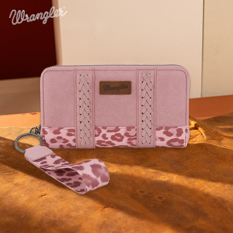 WG102-W006  Wrangler Leopard Print Wallet  -Pink