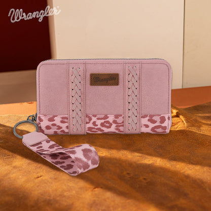 WG102-W006  Wrangler Leopard Print Wallet  -Pink