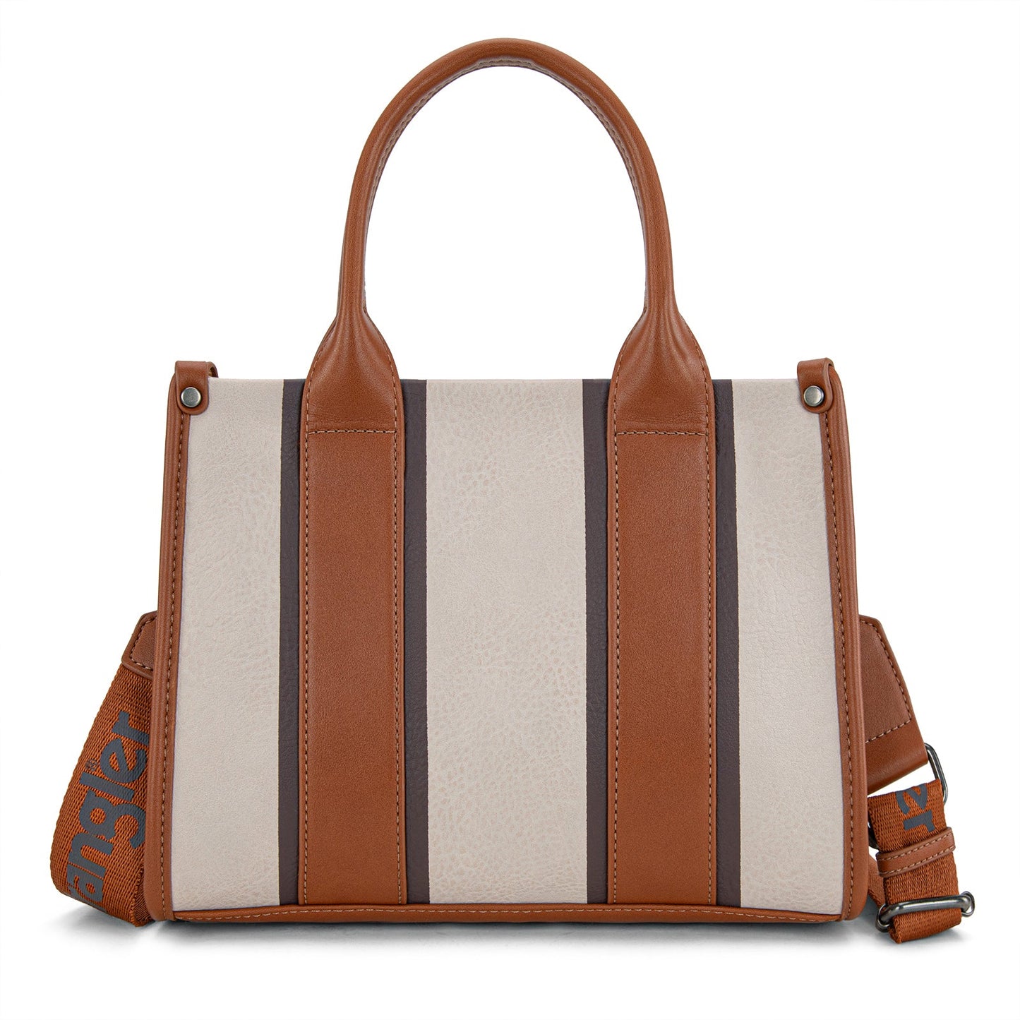 WG208-8120SBR  Wrangler Color Block Tote/Crossbody - Brown