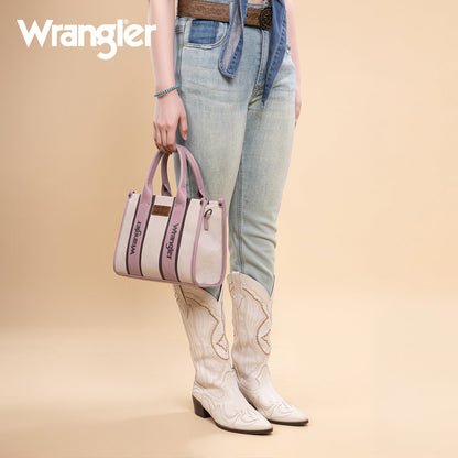 WG208-8120SDPK   Wrangler Color Block Tote/Crossbody - Dark Pink