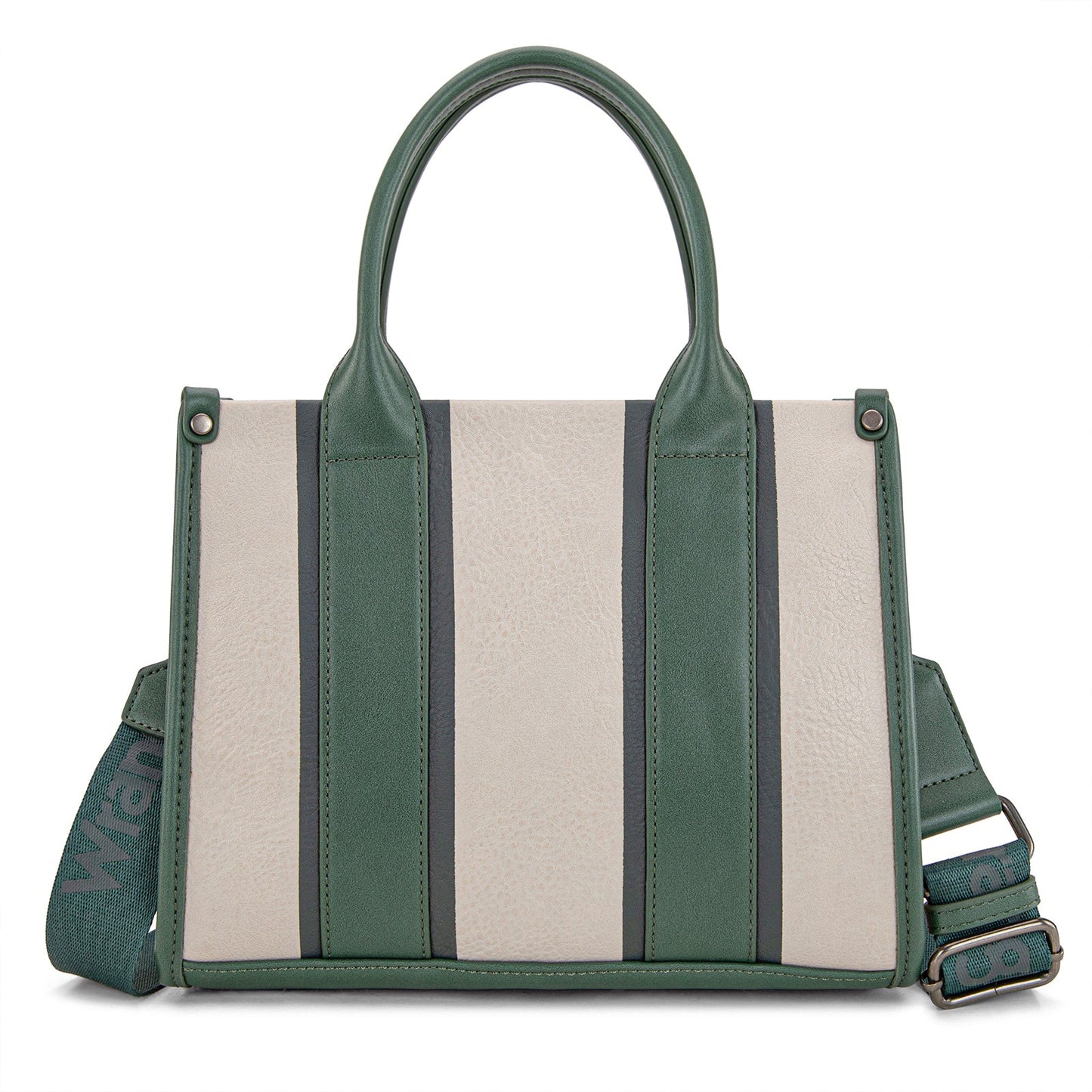 WG208-8120SGN   Wrangler Color Block Tote/Crossbody - Green