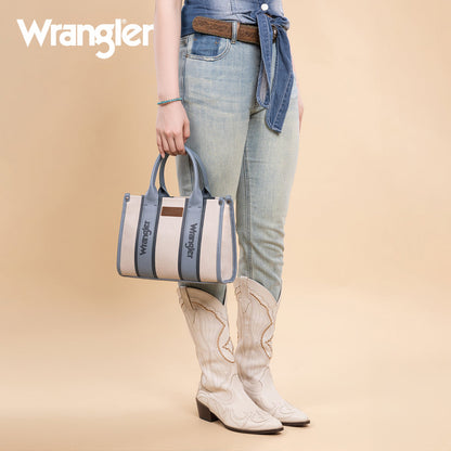 WG208-8120SJN   Wrangler Color Block Tote/Crossbody - Jean