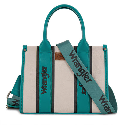WG208-8120STQ   Wrangler Color Block Tote/Crossbody - Turquoise