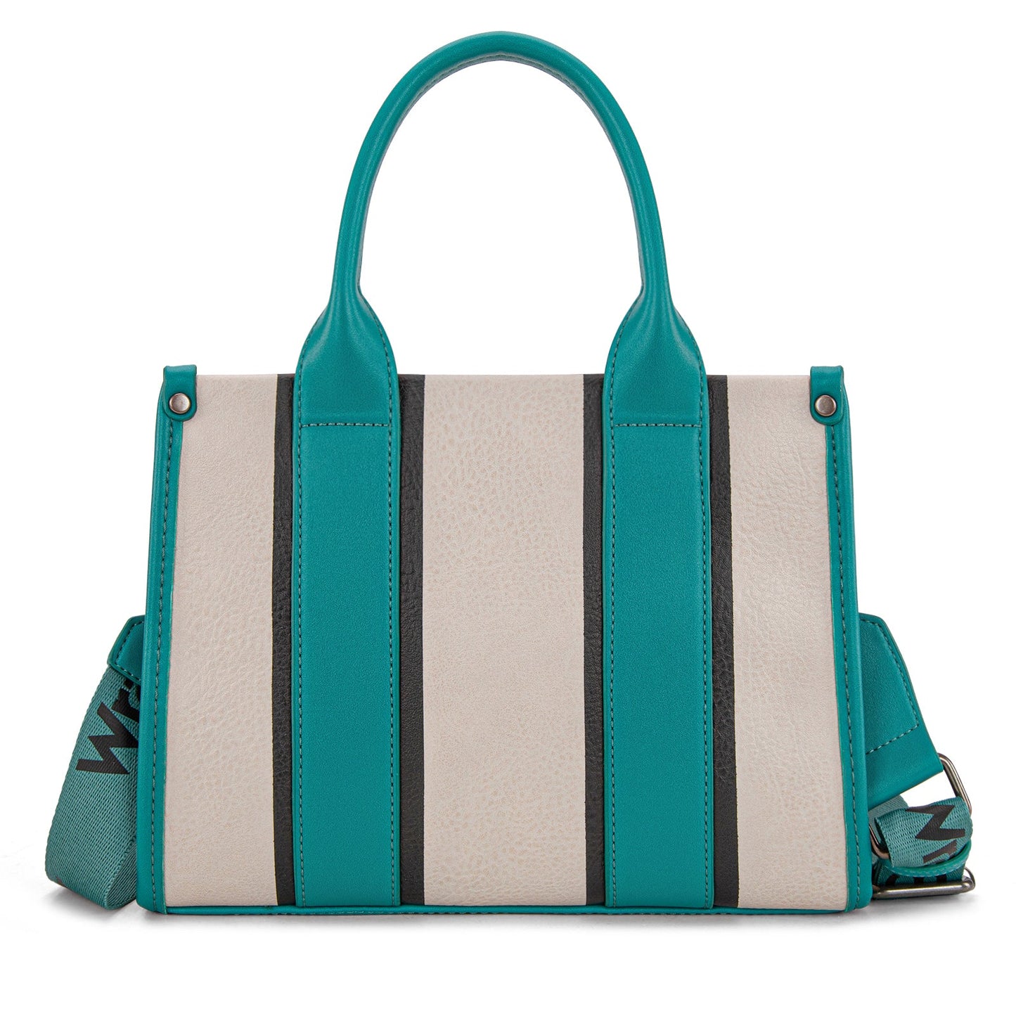 WG208-8120STQ   Wrangler Color Block Tote/Crossbody - Turquoise