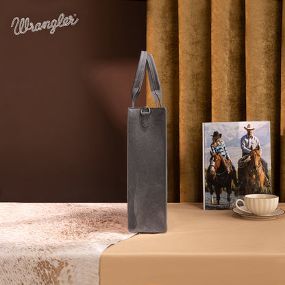 WG218-8900  Wrangler Aztec Embroidered Tote Bag/Crossbody- Black