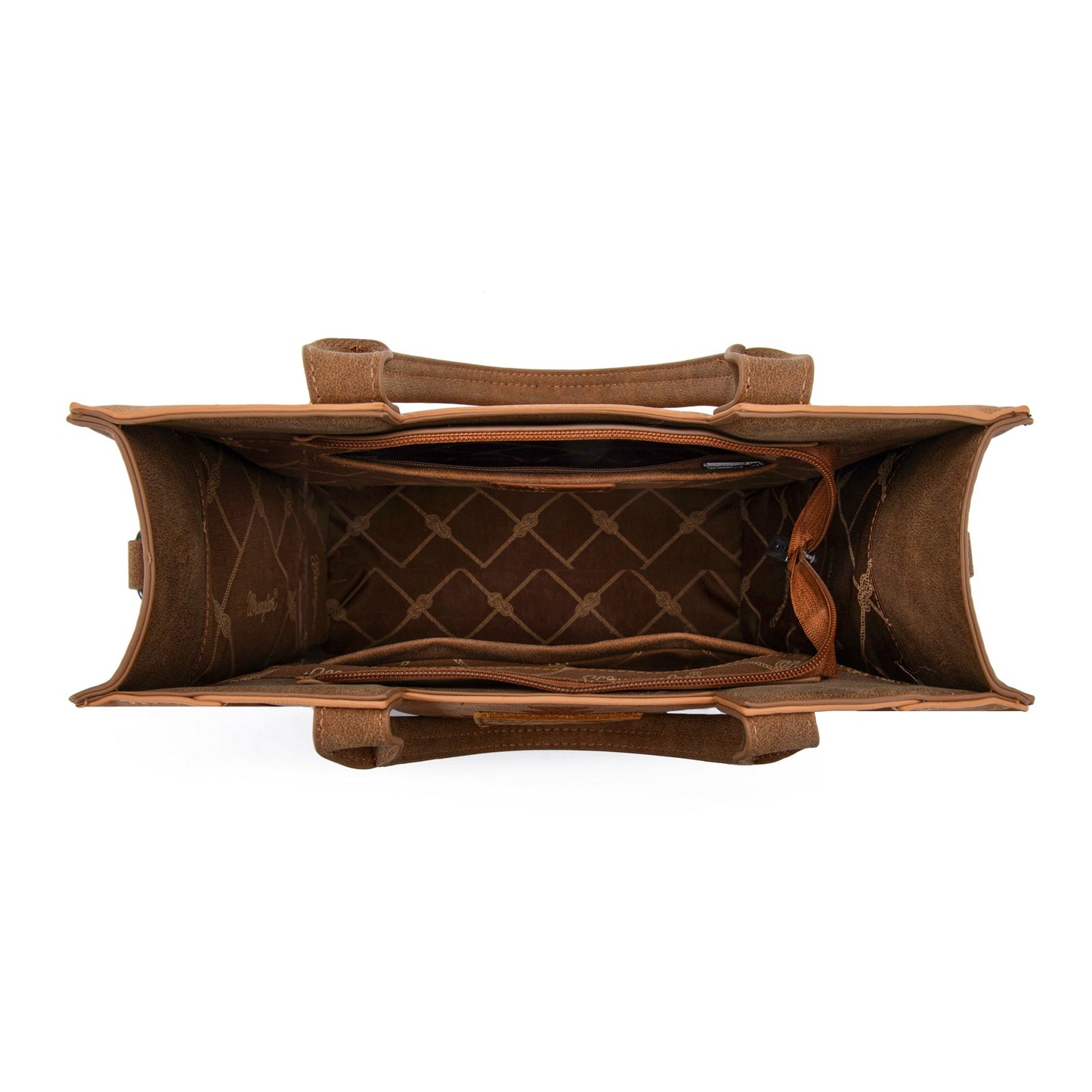 WG218-8900  Wrangler Aztec Embroidered Tote Bag/Crossbody- Brown