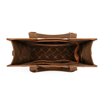 WG218-8900  Wrangler Aztec Embroidered Tote Bag/Crossbody- Brown