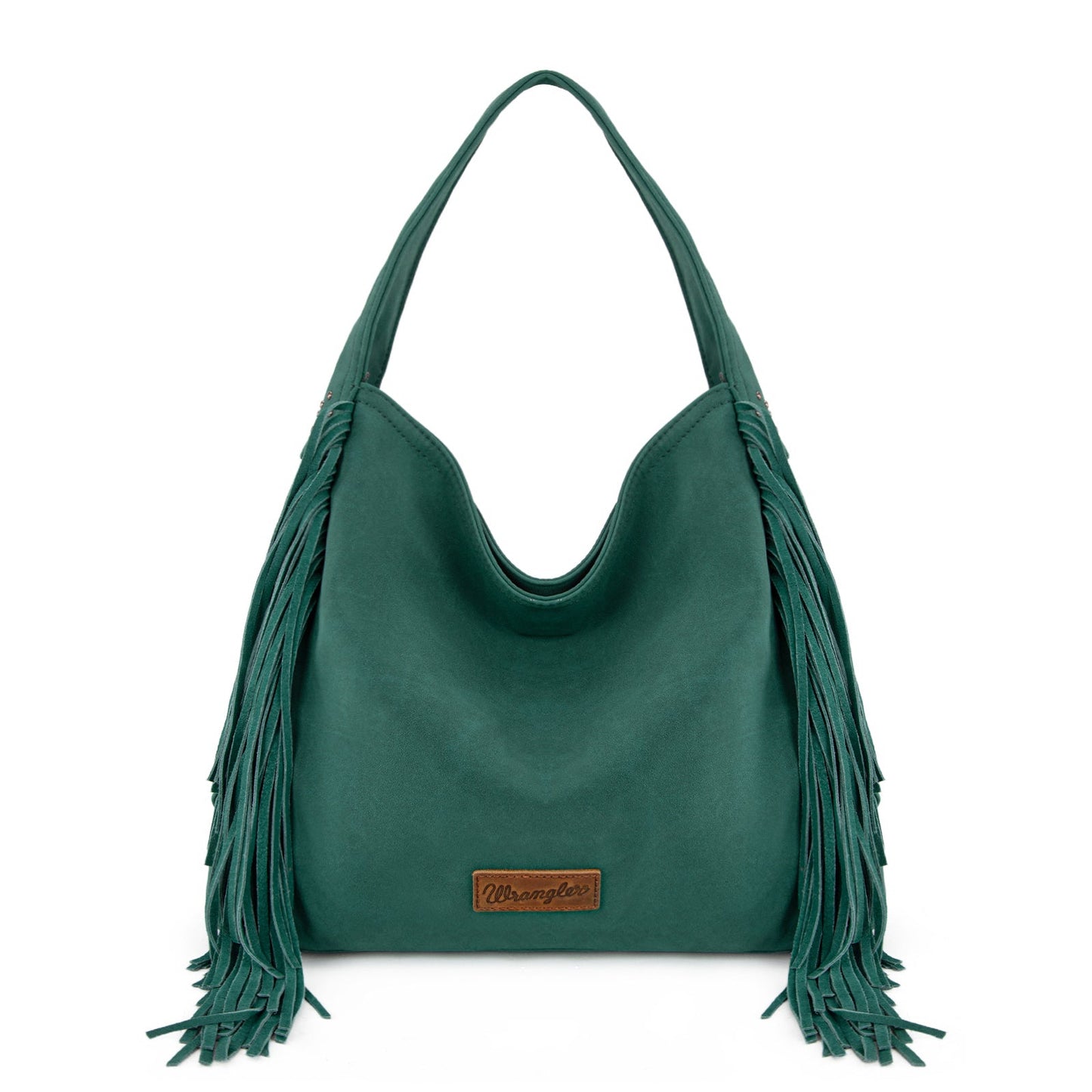 WG244-9182  Wrangler Fringe Studded Hobo Bag- Turquoise