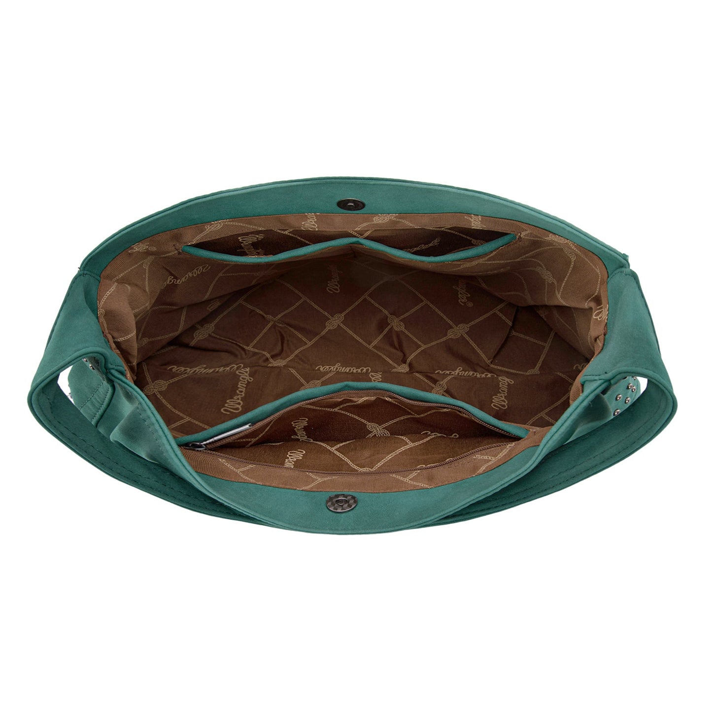 WG244-9182  Wrangler Fringe Studded Hobo Bag- Turquoise
