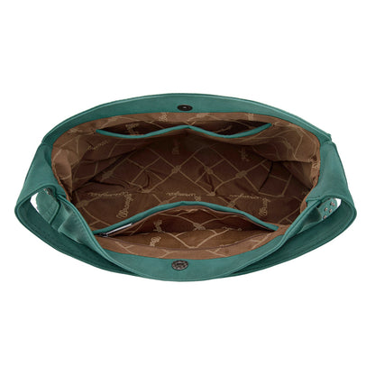 WG244-9182  Wrangler Fringe Studded Hobo Bag- Turquoise